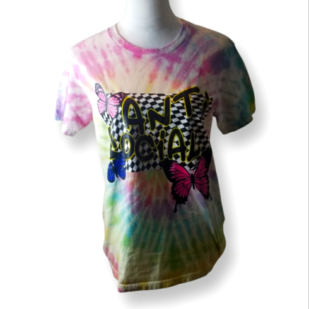🦋Take That Antisocial Butterfly Tie Dye Tee